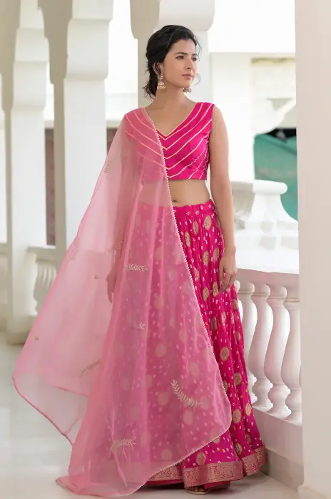 Magenta lehenga set
